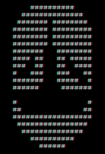 The face-like text art that appears in the ECKVA database.