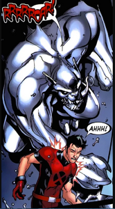 Julian Keller (Earth-616) and Predator X from New X-Men Vol 2 36 0001.jpg