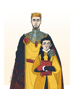 Stannis and Shireen in the novels.