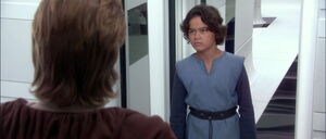 Young Boba Fett meets Obi-Wan on Kamino.