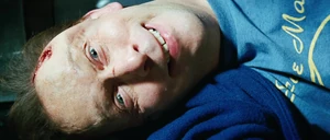 Stern's maniacal grin as he is mutated by Bruce Banner's blood.