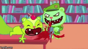 Fliqpy torture sadistically Nutty to his death.