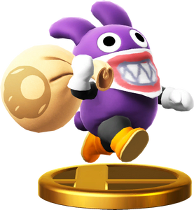 Nabbit's trophy of Super Smash Bros. for Wii U.