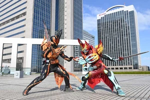 Falchion fights Saber Elemental Dragon.