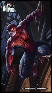 Patient Zero's card in the Spider-Man Unlimited mobile game.