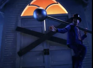 WalkingAwayWithChime.jpg (408 KB) The Mayor taking the church's bell chime.