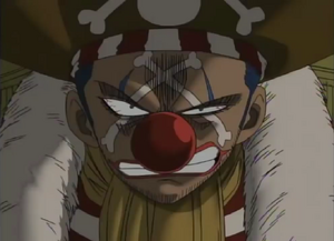 Buggy in the first opening of the anime.