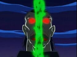 Tengu Shredder meeting his end.