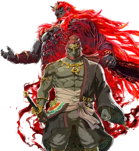 Character artwork of Demon King Ganondorf in Tears of the Kingdom.