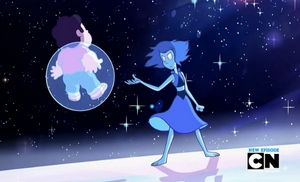 Lapis trapping Steven in a bubble.