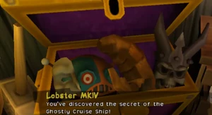 The Deep One's claw next to all the other boss trophies.