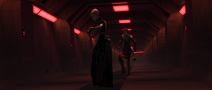 Taking advantage of his brief distraction, Ventress made an escape with the DNA canister, with Skywalker in hot pursuit.