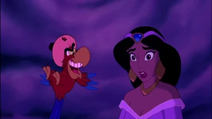 "Or should we say Aladdin."-Iago after Jafar exposes Aladdin to Jasmine.