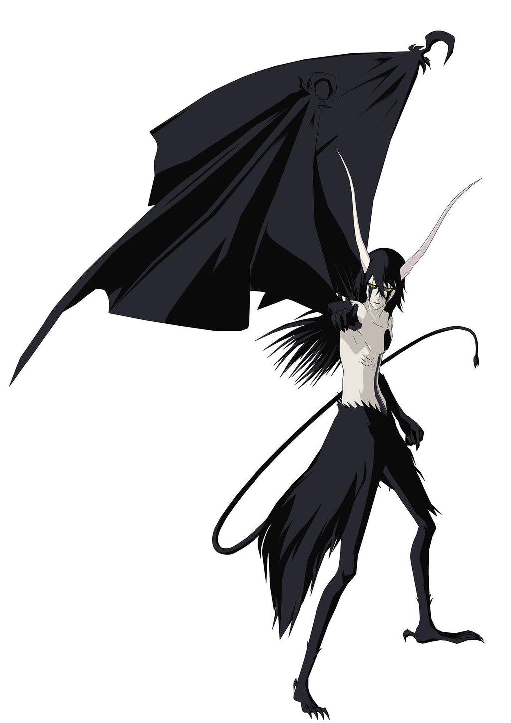 Ulquiorra's second release and Ichigo's Vasto Lorde form.