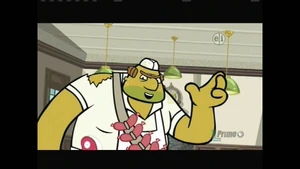 The Butcher as a giant monster.