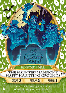 The Hitchhiking Ghosts on "The Haunted Mansion's Happy Haunting Grounds" spell card.