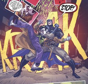 Batman kills the Joker, accidentally sealing his fate in the process.