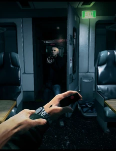 Solomon aiming at Blackburn, after the latter escaped his grasp.