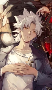 Shirou with Semiramis in his final moments.