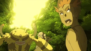 Viren Electivire Thunder.png (798 KB) Viren ordering Electivire to use Thunder on Mimo.