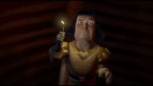 "Staying alive! Staying alive!" - Lord Farquaad in Dragon's stomach in Shrek's Karaoke Dance Party