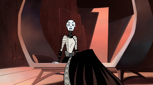 Ventress awakens in her large, elaborately-furnished penthouse.