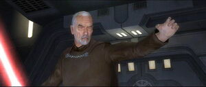 Count Dooku in Star Wars: Episode III Revenge of the Sith video game.