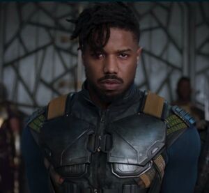 Killmonger facing the Tribal Council.