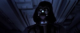 Vader senses Luke aboard a shuttle.