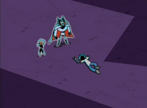 Vlad laughing, at having successfully captured Danny.