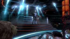 DeFalco taking a hostage.