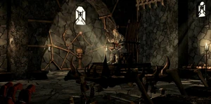 Lord Haart as a death knight with his worshippers.