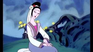 Baigujing's first disguise.