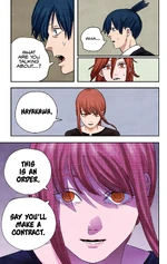 Makima attempting to brainwash .