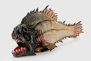 A prop of a piranha, used in Piranha 3DD.