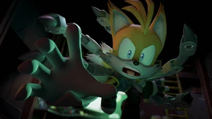 Nine attacking Sonic during their first encounter
