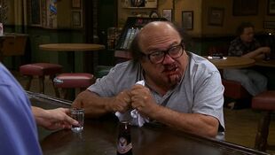 Frank's bloody nose.