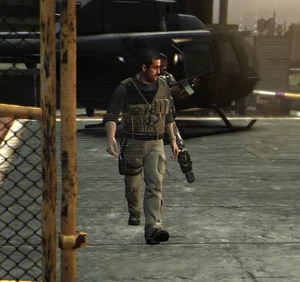 Neves stepping out of his helicopter on top of the Imperial Palace Hotel.