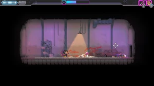 Kissyface bleeding on the floor.