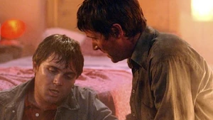 Trevor looks set to be rescued when local firefighter Tom Banks arrives to save him, but in the end they are both killed-off when the house explodes.