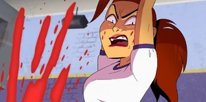 Daphne stabs a student.