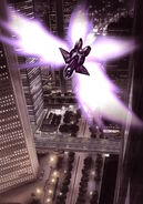 Evaccaneer DOOM flying in the city