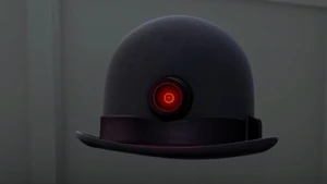 DOR-15 once Lewis exposes her to the Bowler Hat Guy about her true intentions.