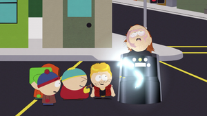 Trent Boyett seeing Mrs. Claridge electrocuted by Eric Cartman.
