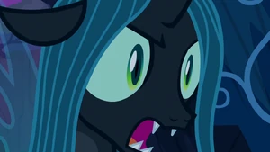 Queen Chrysalis swearing revenge once again.