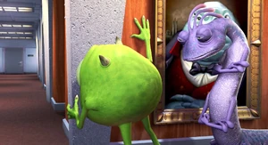 Randall catches up to Mike.