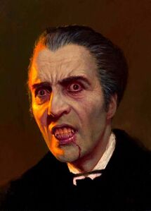 Dracula artwork made after the features of Christopher Lee - (c) by Daniel Horne