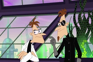 2nd Doofenshmirtz correctly deducing Perry's secret identity while his original counterpart is unperturbed.