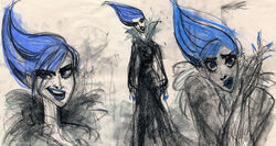 Early concept art of Frozen's Elsa