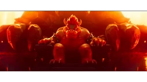 Bowser sitting on his throne.